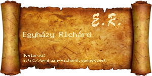 Egyházy Richárd névjegykártya