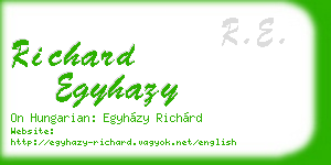 richard egyhazy business card